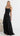 Allie Metallic Ruched Maxi Dress - Black