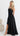 Allie Metallic Ruched Maxi Dress - Black