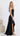 Allie Metallic Ruched Maxi Dress - Black