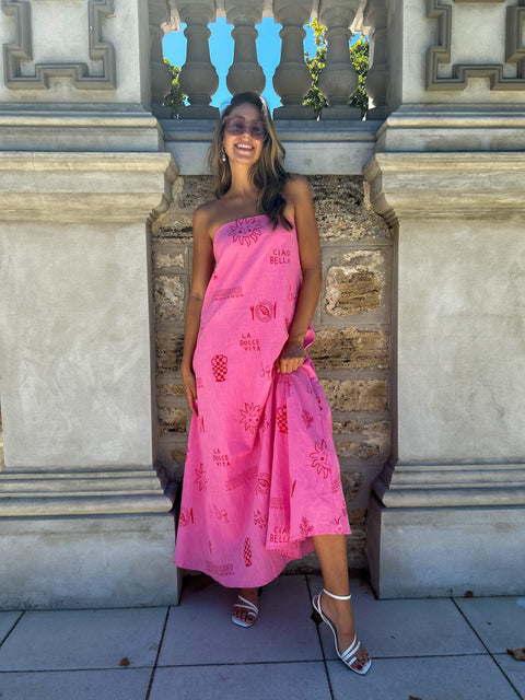 DOLCE VITA Maxi Dress - Pink/Red