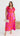 HALLIE Satin Midi Dress - Magenta Multi