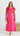 HALLIE Satin Midi Dress - Magenta Multi