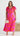 HALLIE Satin Midi Dress - Magenta Multi