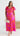 HALLIE Satin Midi Dress - Magenta Multi