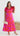 HALLIE Satin Midi Dress - Magenta Multi
