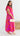 HALLIE Satin Midi Dress - Magenta Multi