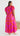 HALLIE Satin Midi Dress - Magenta Multi