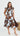 HAZEL Midi Dress - Chocolate/Blue