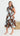 HAZEL Midi Dress - Chocolate/Blue
