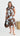 HAZEL Midi Dress - Chocolate/Blue