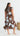 HAZEL Midi Dress - Chocolate/Blue
