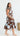 HAZEL Midi Dress - Chocolate/Blue