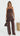 LIANA Wide Leg Pants - Chocolate Polka