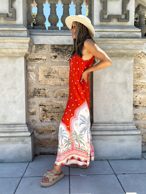 EFFIE Jumpsuit - Blush/Red