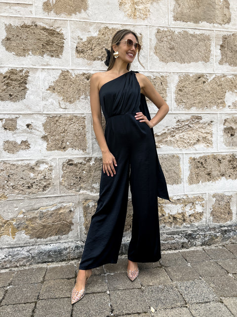 WINSLOW Draped Jumpsuit - Black