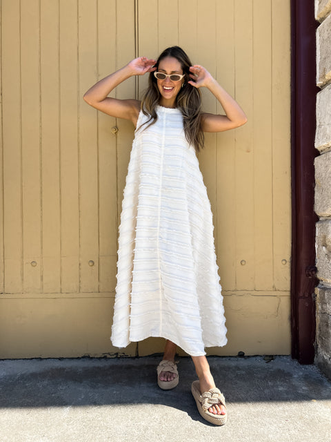 SARAH Pocketed Maxi Dress - Cream