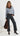 LUCILLE Waxed Wide Leg Pants - Black