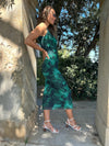 ARIES Midi Dress - Green Digital