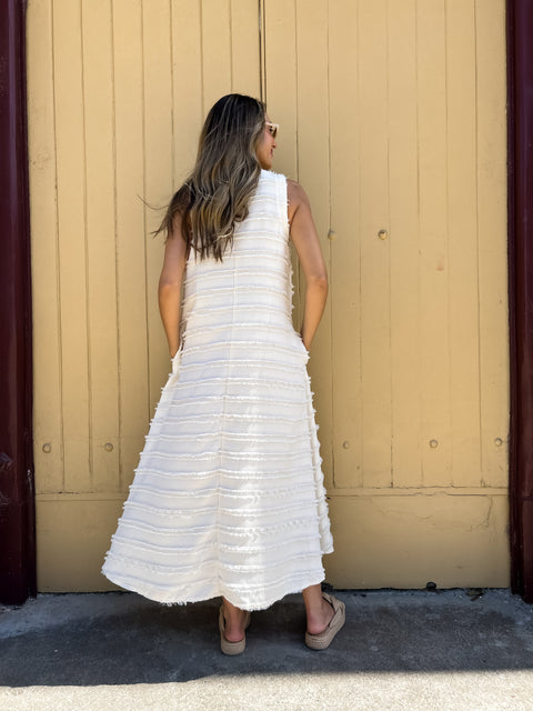 SARAH Pocketed Maxi Dress - Cream
