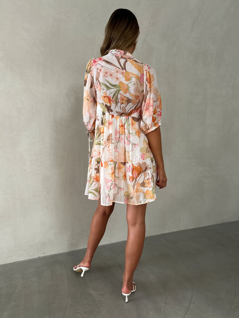 ELCIE Tunic Dress - Tangerine Floral