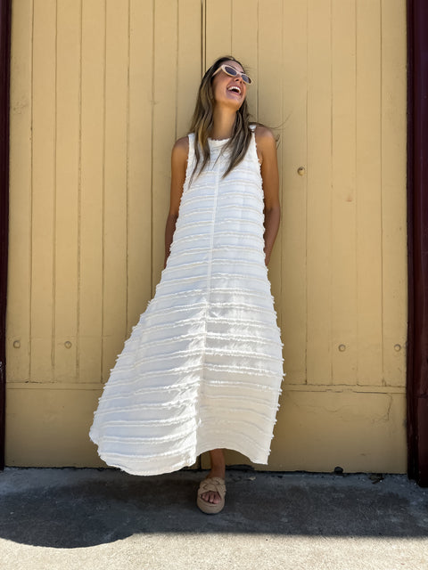 SARAH Pocketed Maxi Dress - Cream