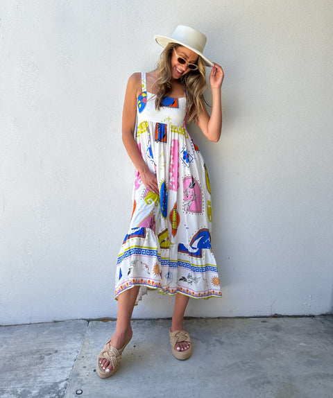 NERIZE Pocketed Maxi - White/Print