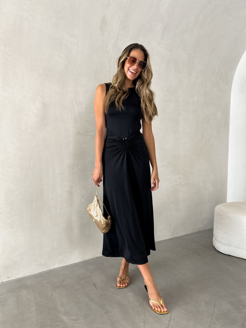 MORRIS Midi Dress - Black