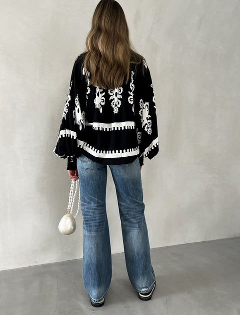 QUINN Balloon Sleeve Blouse - ROMA