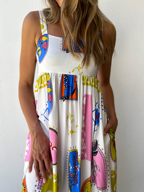 NERIZE Pocketed Maxi - White/Print