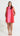 HOPE Scalloped Mini Dress - Pink/Red