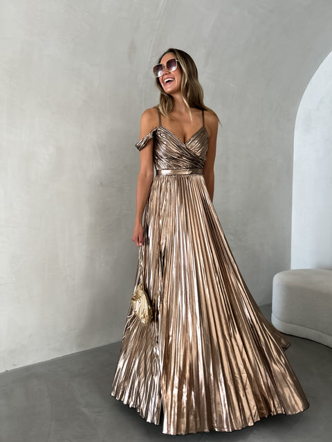 OAKLYN Pleat Maxi - Bronze