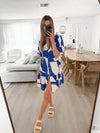 LIBERTY Tunic Dress - Blue/white