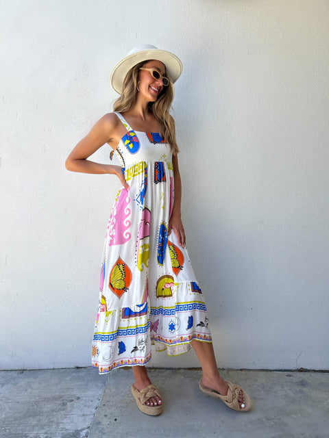 NERIZE Pocketed Maxi - White/Print