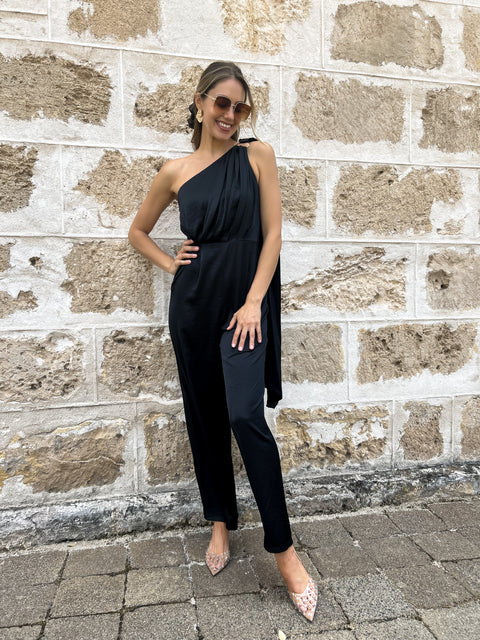 WINSLOW Draped Jumpsuit - Black