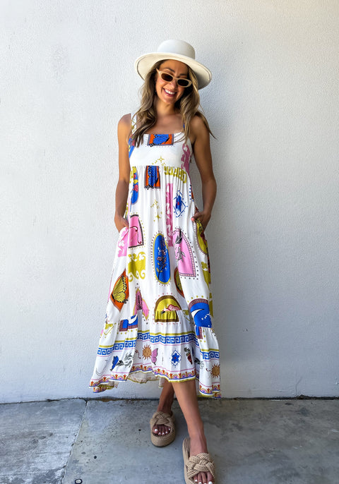 NERIZE Pocketed Maxi - White/Print