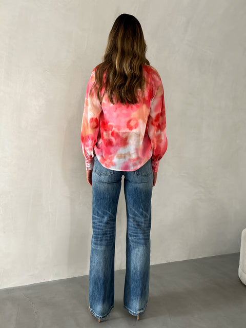 ERIKA Floral Print Top - Pink Floral