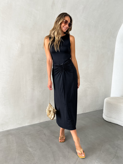 MORRIS Midi Dress - Black