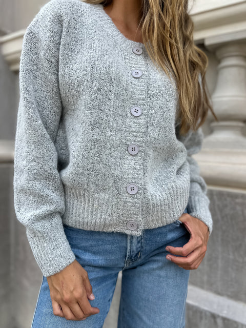MADDISON Cardigan - Grey Marle