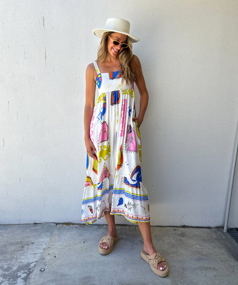 NERIZE Pocketed Maxi - White/Print