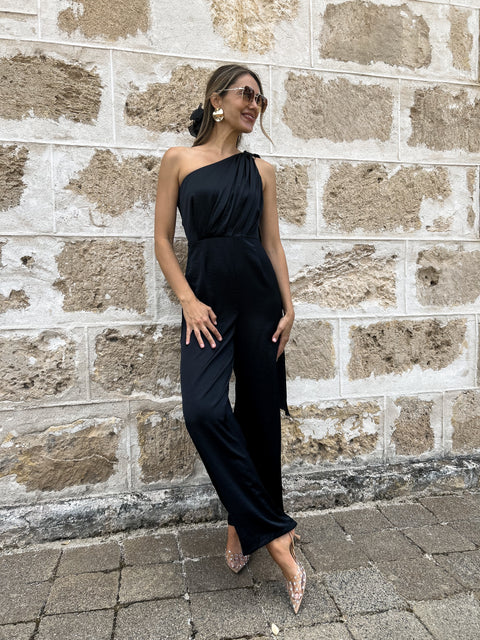 WINSLOW Draped Jumpsuit - Black