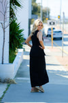 CRUISE Linen Midi Skirt - Black