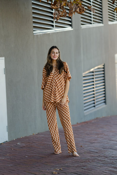 BLAKE Loose Fit Pant - Geo Print