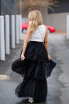 NICOLE Tulle Maxi Skirt - Black