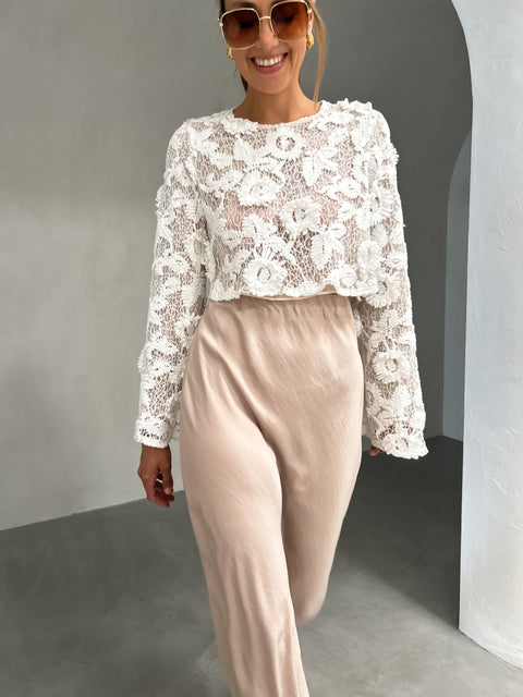 CHLOE Crochet Top - Off White