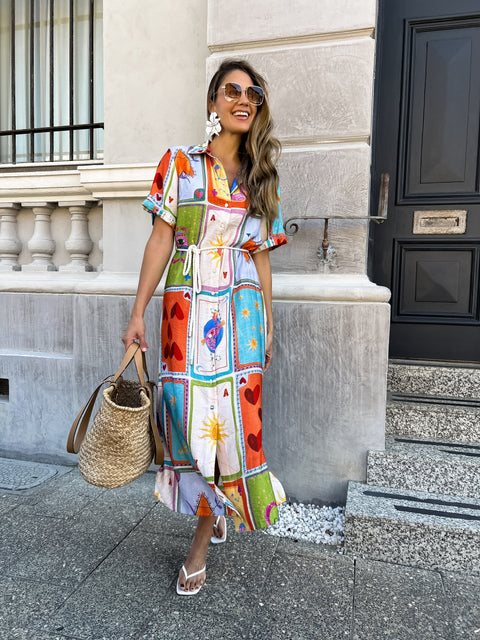 DOMINIC Belted Dress - Print