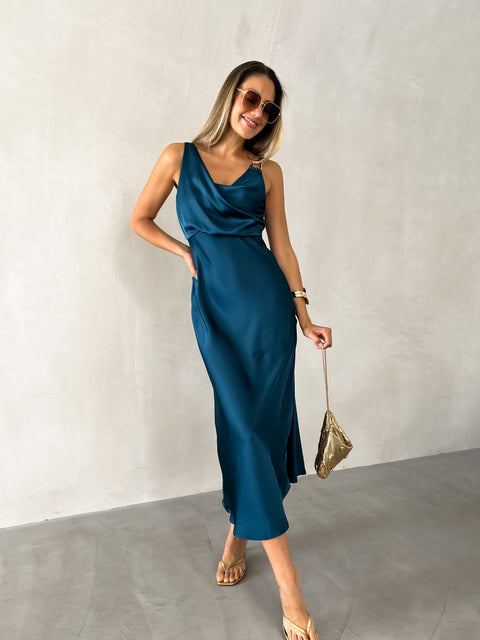 RORY Midi Dress - Teal