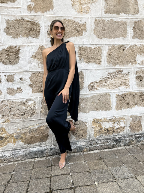 WINSLOW Draped Jumpsuit - Black
