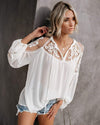 ASHTON Embroidered Lace Top - Off White (Pre-order)