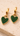 AVANI 18K Gold Plated Drop Earrings - Emerald Pave