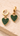 AVANI 18K Gold Plated Drop Earrings - Emerald Pave